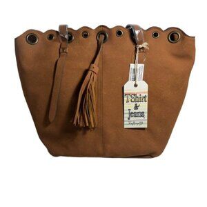 T-Shirt & Jeans New Bag Brown 17"w x 10"d. Retail $52
